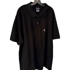 Psycho Bunny Men’s Black Polo Shirt Short Sleeves Size XL (3)  NWOT